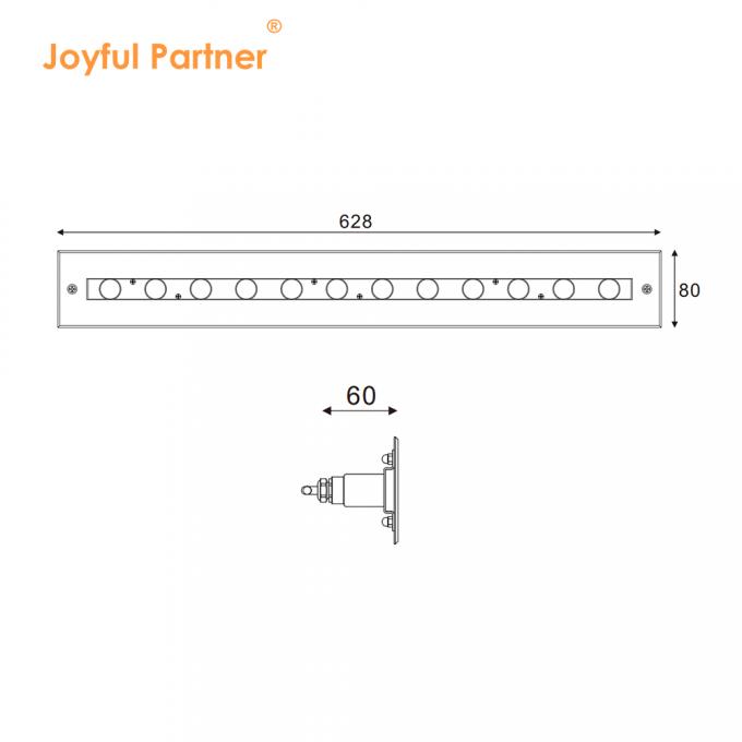 Faisceau asymétrique lumineux rectangulaire de haute qualité IP68 SS316L Lumière sous-marine Lumière de piscine LED 6