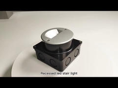 Lumière LED extérieure à pas en aluminium IP65 Ronde Couverture Carré Escalier mural à manches