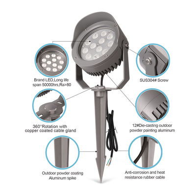 DMX512 Lumière d'arbre LED extérieure colorée 12W 24W 36W IP65 Rgb