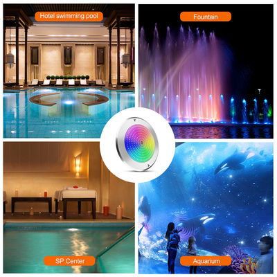 Lumières de piscine sous-marines à LED 316 en acier inoxydable 25W Smd2835 Résine remplie Rgb 3000K