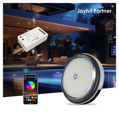 Lumières de piscine Résine remplie Forme plate RGB Surface montée SMD LED 152mm Dia