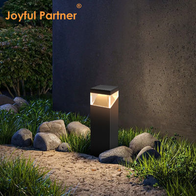 Borne lumineuse de jardin LED pour pelouse, matériau en acier inoxydable, AC 220V, anti-UV, carrée, IP65, pour cour