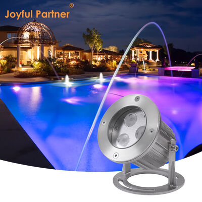 Lumières sous-marines LED 3x2W RGBW 4in1 en acier inoxydable 316SS IP68 Angle de faisceau 60 degrés 12 Volt