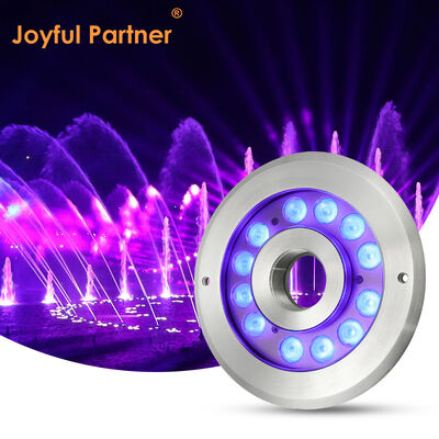 Projecteur de fontaine LED 12V 24V sous-marin IP68 en acier inoxydable, structure de jet d'eau, étanche, changement de couleur, contrôle externe