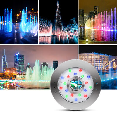 Lumières de fontaine LED Matériau en acier inoxydable RGBW 4 en 1 Éclairage sous-marin pour les paysages en extérieur