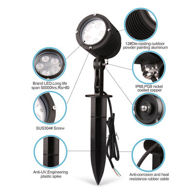 Lumière de jardin LED réglable 2700k - 6500k Proyecteur lumineux extérieur IP65