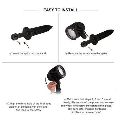 Lumière de jardin LED réglable 2700k - 6500k Proyecteur lumineux extérieur IP65