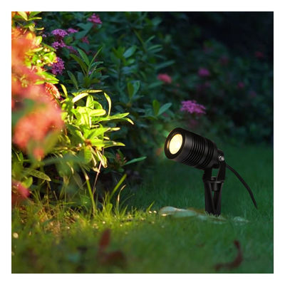 COB Éclairage de paysage réglable 10W 24V ou 100~240VAC RGBW Corps en aluminium 4in1 Pour le chemin de la cour