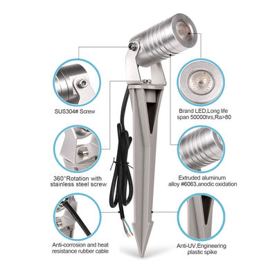 Lumière de jardin LED moderne en aluminium imperméable à l'eau Ip65 LED Spike Light