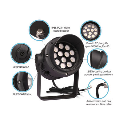 Lumières LED RGB extérieures rondes à haute luminosité IP65 Arbre de paysage LED