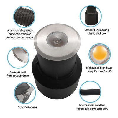Mini IP67 Pas de lumière étanche à l'eau une seule couleur marche sur la lampe