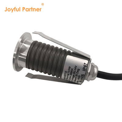 Mini IP67 Lumière souterraine imperméable à l'eau Couleur unique 3000K acier inoxydable 1W 3W Montage en retrait