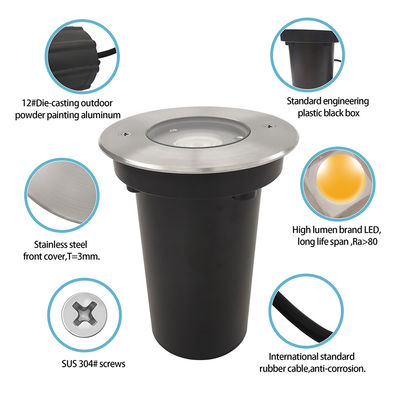 Éclairage souterrain LED extérieur de 6 W IP67 12V DC basse tension