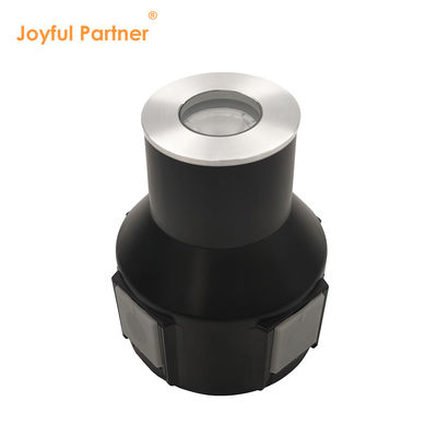 Lumière d'enterrement à LED en acier inoxydable 316 1w 2w 3w DC 24v avec boîte arrière en plastique pour l'aménagement paysager