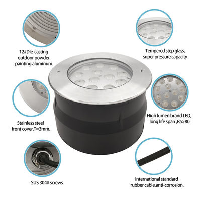 12w 24w 36w LED extérieur lumière souterraine lampe enterrée