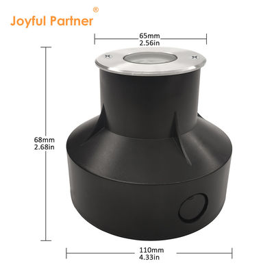 Éclairage en retrait au sol 1W 2W 3000k Blanc chaud IP67 Bonne dissipation de chaleur Corps en aluminium