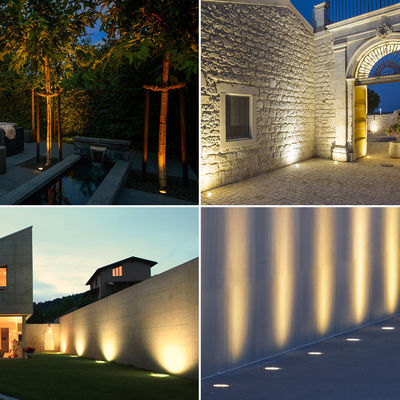 Lumières LED extérieures en aluminium dans le sol