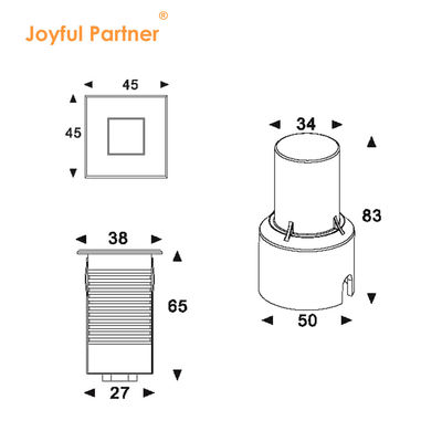 Éclairage de petit pont en acier inoxydable 1W 2W 3W Lampes souterraines à LED
