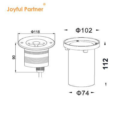Lumière de stationnement LED souterraine 3W 6W 9W COB