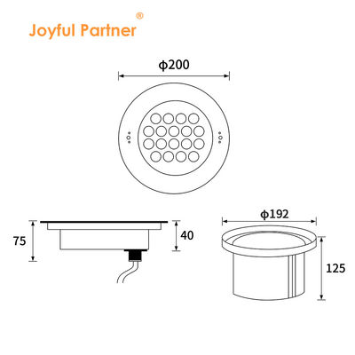 316 Lumière sous-marine en acier inoxydable RGBW 4 en 1 40W DC24V LED