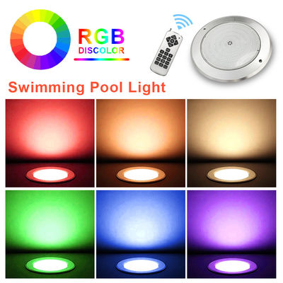 Éclairage de piscine à LED étanche à l'eau PAR56 316 SS boîtier ABS ultra mince 7,5 mm rempli de résine Mur monté 230MM 18W 25W DC AC12V