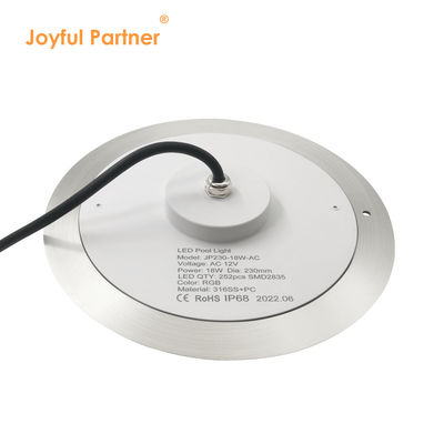 Éclairage de piscine à LED étanche à l'eau PAR56 316 SS boîtier ABS ultra mince 7,5 mm rempli de résine Mur monté 230MM 18W 25W DC AC12V