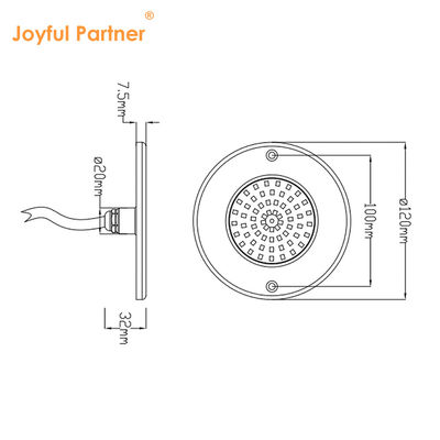 6W LED PAR56 éclairage de piscine ultra mince matériau PC murale