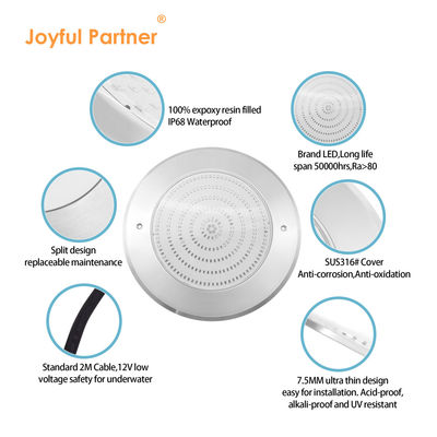 Lumière de piscine LED ultra-mince PAR56 montée sur le mur