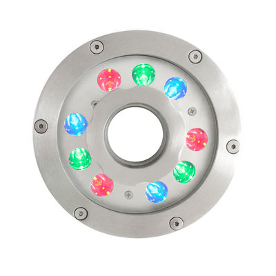 9W 18W 27W Anneau lumineux submersible pour fontaine RGB, 24VDC, couleur RGB pour application sous-marine