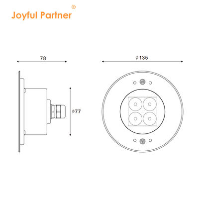 Lumière sous-marine de piscine à LED 316 en acier inoxydable 2700K - 6500K CEM approuvée