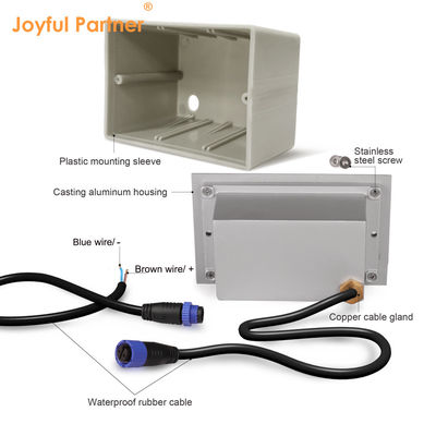 Éclairage mural à LED carré IP65 12V 24V éclairage mural à LED blanc chaud