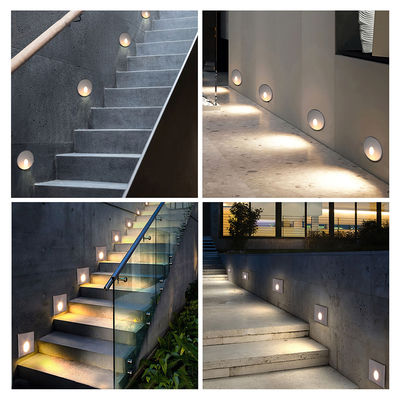 Lampe de mur LED intelligente IP65 Aluminium Carrosserie carré Forme DC 24v 1w 2w 3w Lumière d'escalier LED Pour le couloir