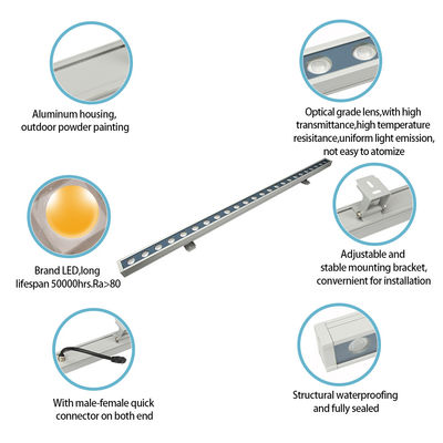 Lumière de lave-vaisselle LED linéaire 9W IP65 LED RGB Spot Lumières pour la décoration de bâtiments