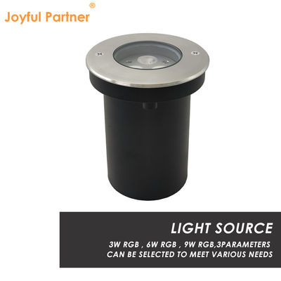 3W 6W 9W jardin LED Lumière souterraine RGB Changement de couleur Lumières en retrait