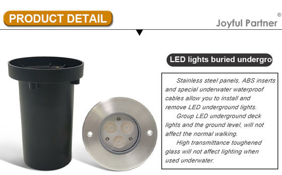 3W 6W 9W jardin LED Lumière souterraine RGB Changement de couleur Lumières en retrait