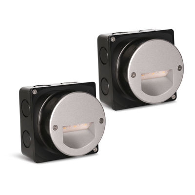 Lumière LED extérieure à pas en aluminium IP65 Ronde Couverture Carré Escalier mural à manches