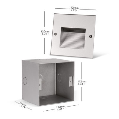 Lumière murale en aluminium carré IP65 Escalier latéral LED
