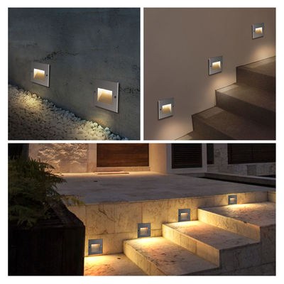 Lumière murale en aluminium carré IP65 Escalier latéral LED