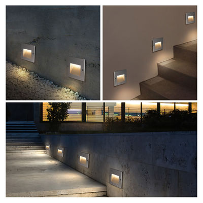 AC100~240V Lampes d'escalier LED 6W COB IP65 120*120mm pour le couloir