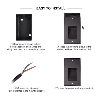 Lumière de paroi en retrait LED SMD 6W IP65 Lumière de sol enterrée