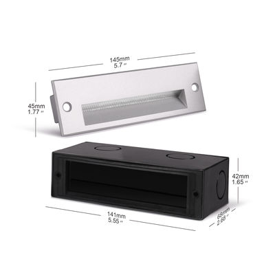 Rectangle enterré LED Wall Pack lumières 220VAC 5W chaud blanc LED lumières de rue