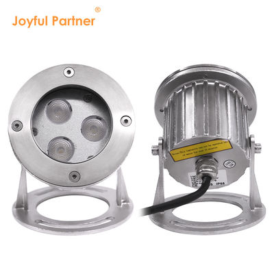IP68 RGB LED Underwater Spot Light en acier inoxydable 316L DC24v 3*2w LED blanc chaud avec base de montage