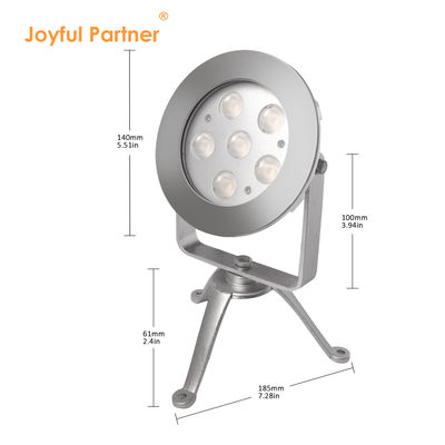 Lumière LED sous-marine de 24 V DC en acier inoxydable 316 DMX512 contrôleur