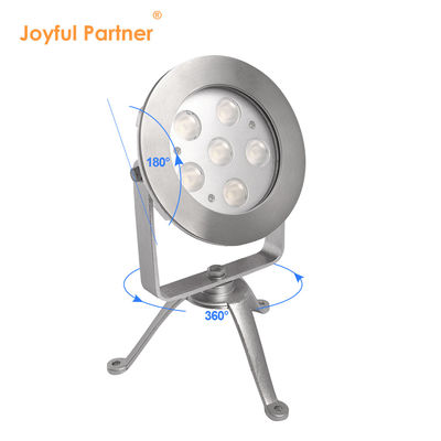 Projecteur sous-marin LED RGBW en acier inoxydable 316, contrôle DMX512, 12V 24V, changement de couleur multiple