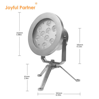 Couleur RGBW Fontaine d'eau LED Lumières DMX Contrôle Lumière sous-marine en acier inoxydable