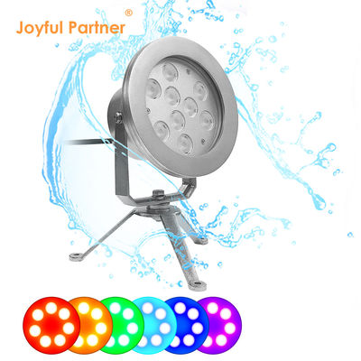 Couleur RGBW Fontaine d'eau LED Lumières DMX Contrôle Lumière sous-marine en acier inoxydable
