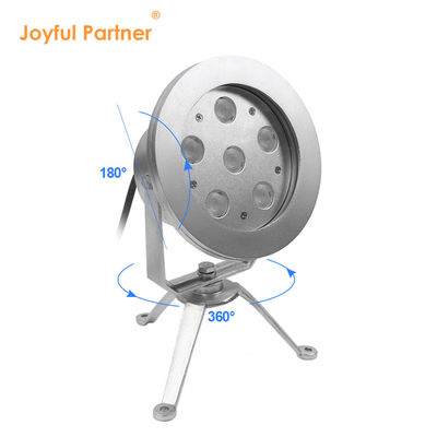 Lampe à fontaine LED 6*2W RGB DMX en acier inoxydable316 Corps DC12V/24V IP68 Pour piscines