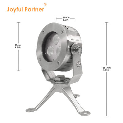 Contrôle de haute qualité DC24V 304 en acier inoxydable DMX512 RGBW IP68 12w LED
