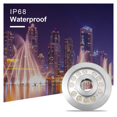 Lumière de fontaine à LED IP68 36W en acier inoxydable 3 en 1 RGB