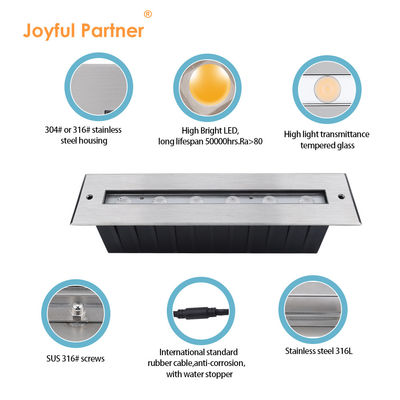 Éclairage sous-marin linéaire en acier inoxydable 316L